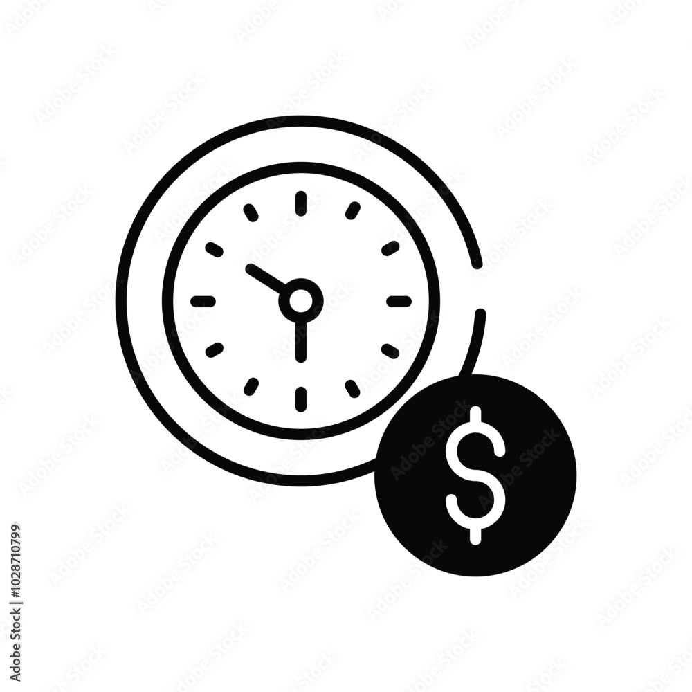 Time is Money vector icon Time is Money vector icon