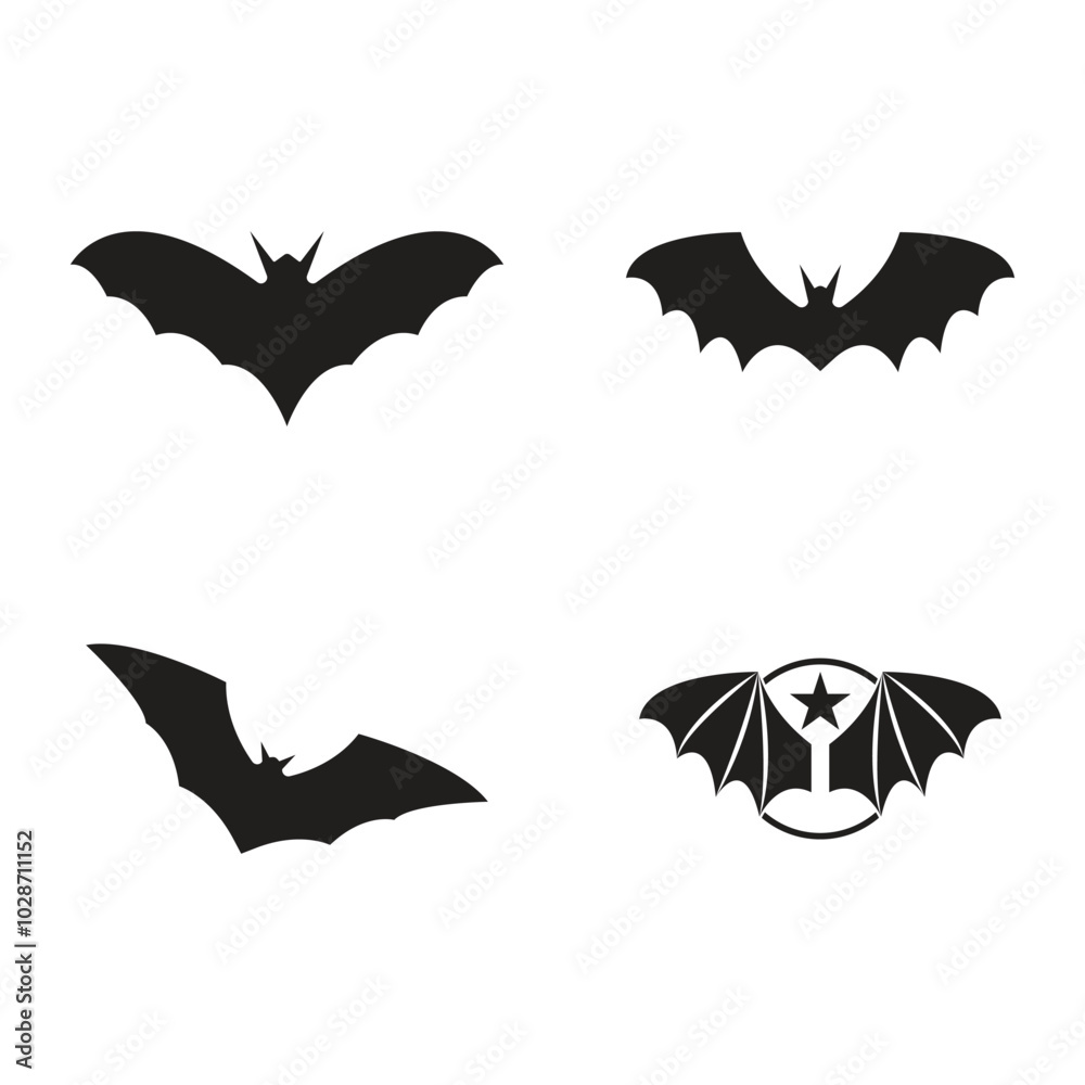 Fototapeta premium bat vector icon logo template