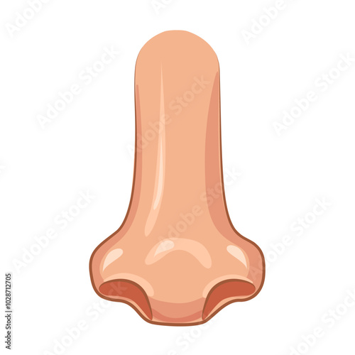 Close Up Human Nose icon. Part Of Body. Vector illustration.