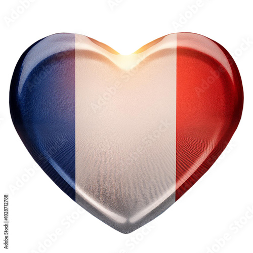 Obraz na płótnie France flag in heart shape.
w salonie