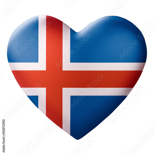 Obraz na płótnie Iceland flag in heart shape.
w salonie