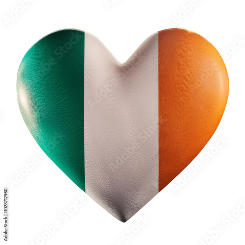 Obraz na płótnie Ireland flag in heart shape.
w salonie