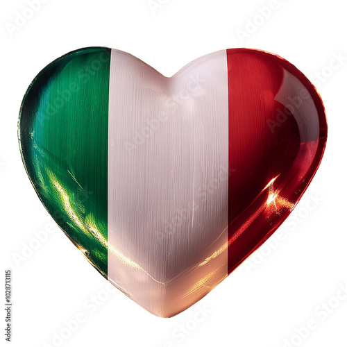 Obraz na płótnie Italy flag in heart shape.
w salonie