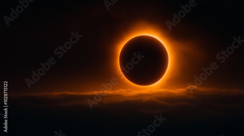 Solar eclipse in the sky.