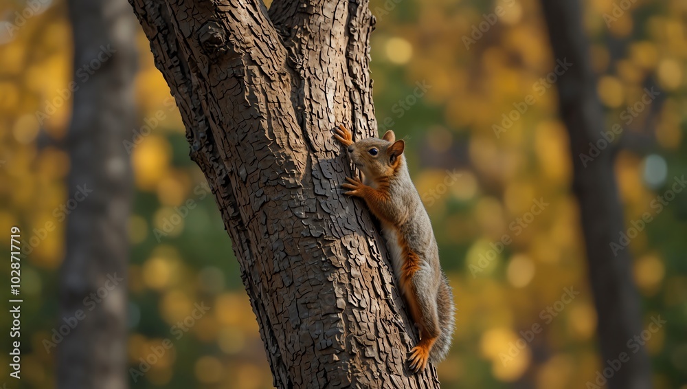 Obraz premium squirrel on a tree