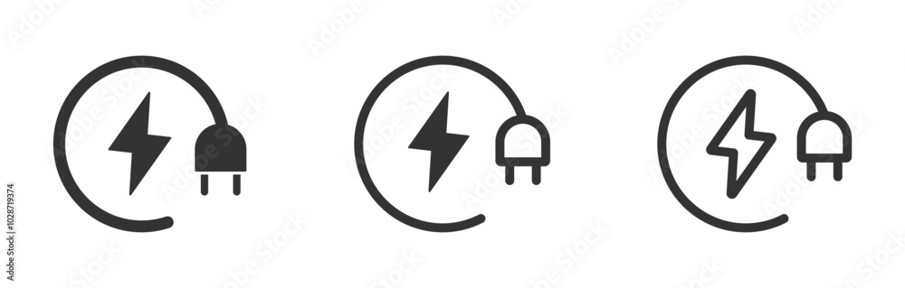 Electric car vector icon set. Electric car charging point symbol. Electric car icon Electric car vector icon set. Electric car charging point symbol. Electric car icon