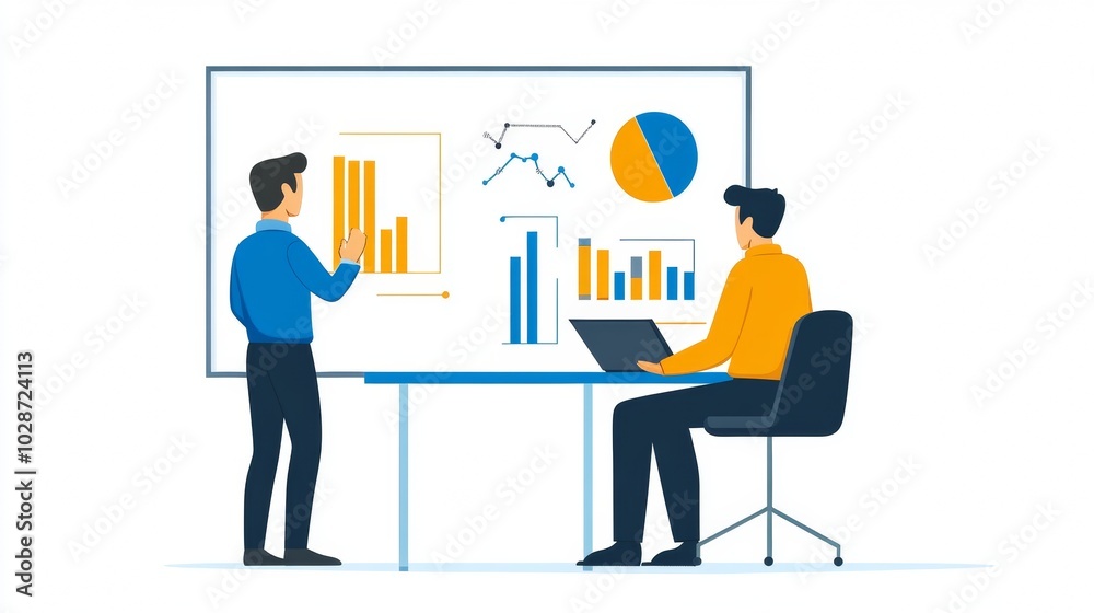 Vector illustration of office people: Leading business transformation with digital marketing and innovation
Vector illustration of office people: Leading business transformation with digital marketing and innovation
