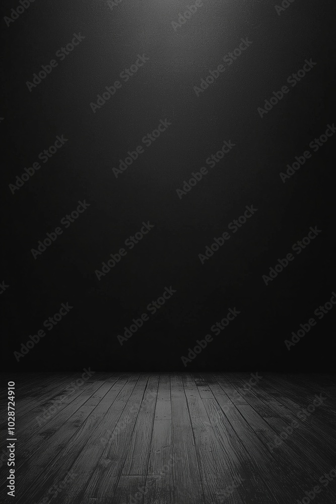 Mimalist monochromatic black background of an empty room with wall Mimalist monochromatic black background of an empty room with wall