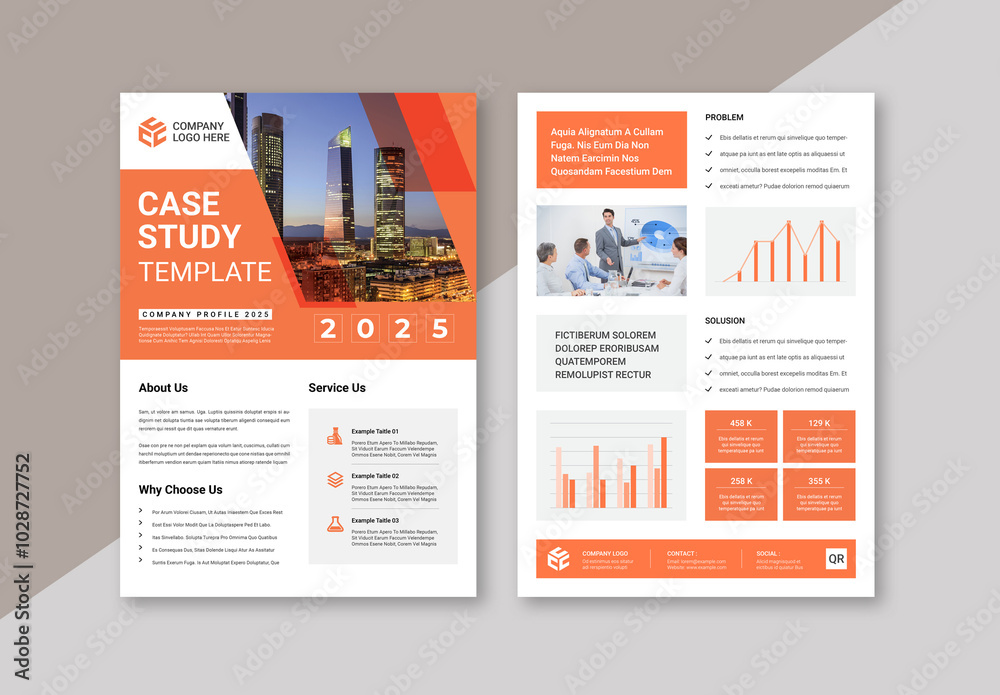 Case Study Flyer Layout Stock Template | Adobe Stock