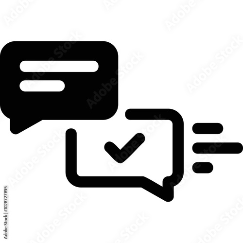 Simple vector icon chat, communication
