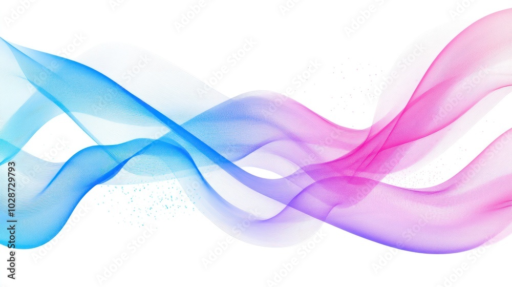 Naklejka premium Dynamic flowing wavy vector abstract light lines for AI technology concept