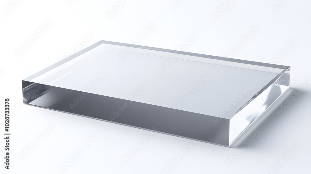 Piece of transparent acrylic sheets isolated on background Piece of transparent acrylic sheets isolated on background