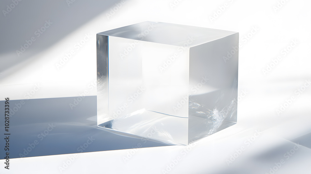 Piece of transparent acrylic sheets isolated on background Piece of transparent acrylic sheets isolated on background