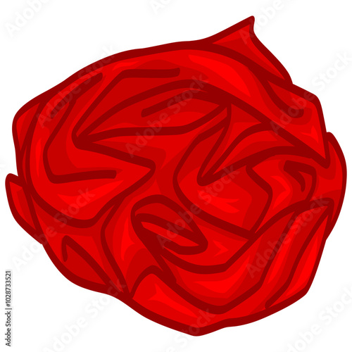 Crumpled Paper Ball Vector Illustration