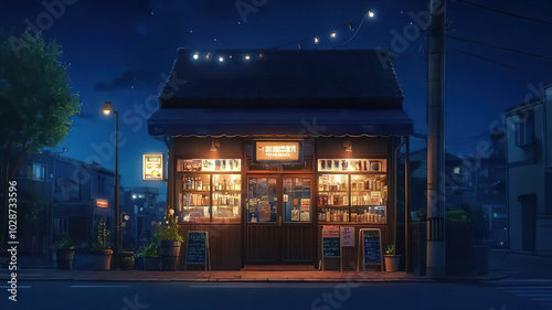 Japanese lofi coffee shop