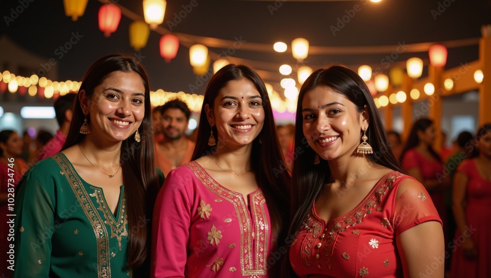 Obraz premium Celebrate Diwali Festival of Lights with Traditional Dress Decorations