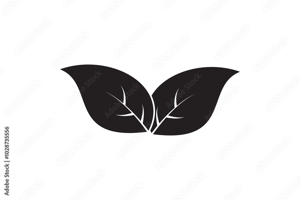 Leaf icon vector logo template flat style Leaf icon vector logo template flat style