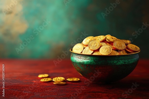 Auspicious beginnings: dhanteras, the start of diwali with rituals of wealth and prosperity, honor goddess lakshmi through prayers, purchasing gold, and lighting diyas to invite blessings photo