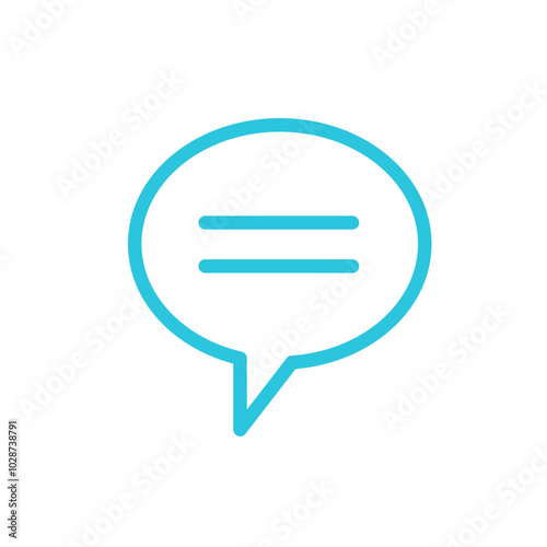 Word bubble icon. Speech text balloon. Isolated on white background. From blue icon set.