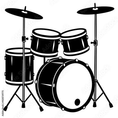 drum kit isolated on white