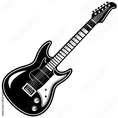 electric guitar isolated on white