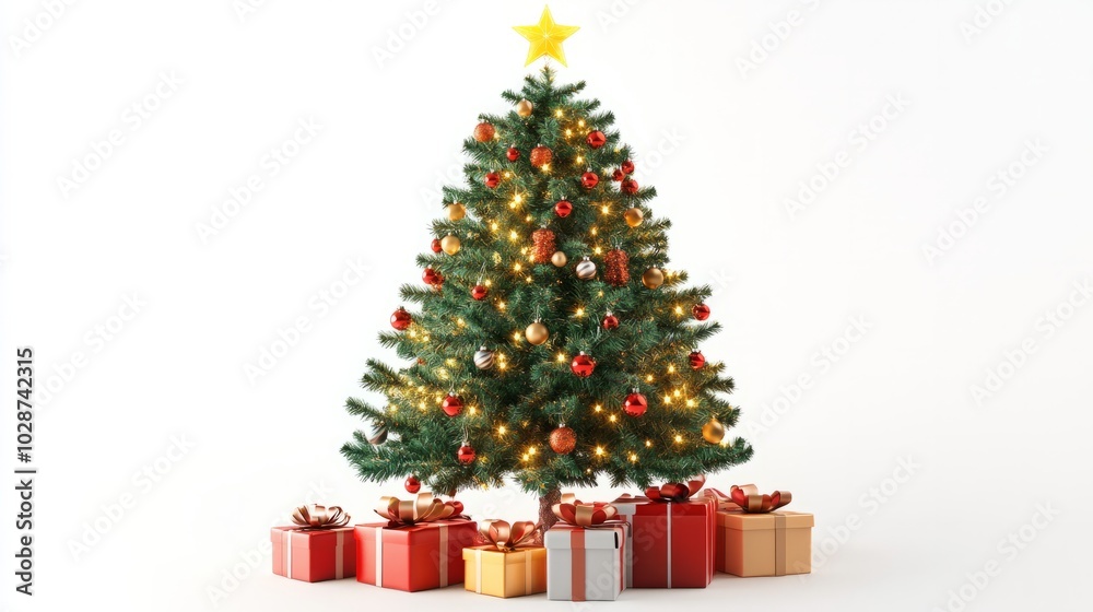 green and big christmas tree with lights green and big christmas tree with lights