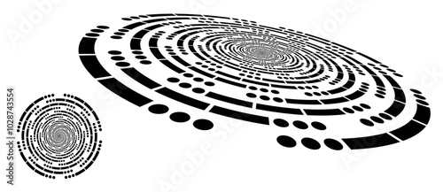 Canvas-taulu SOS Morse code in circles