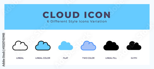 Cloud icon vector design illustration in trendy style