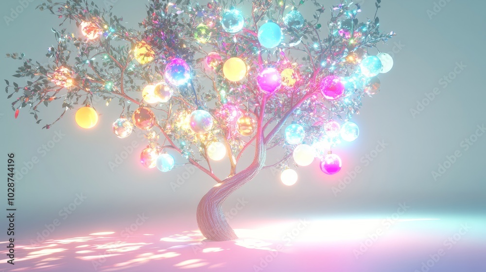decorated pink christmas tree with lights decorated pink christmas tree with lights
