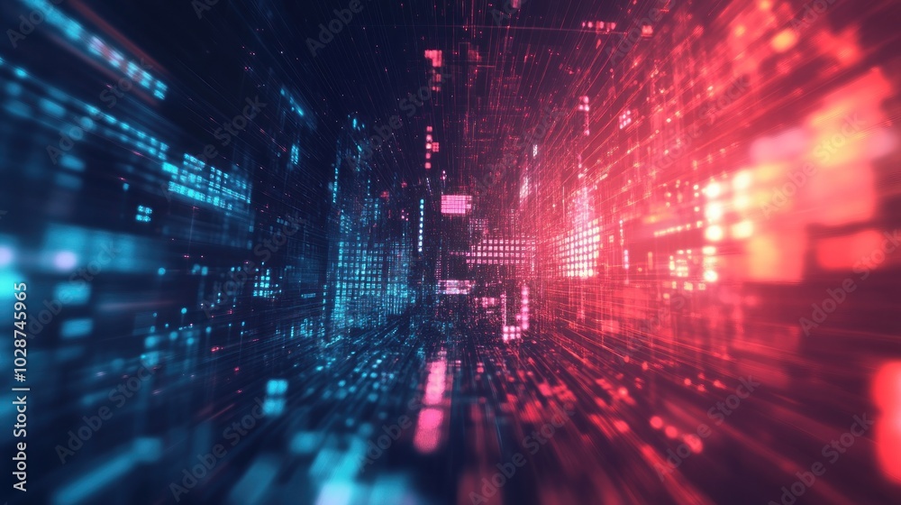 Obraz premium Abstract technology background with various technology elements