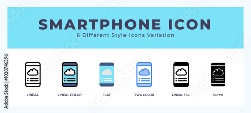 Wallpaper Mural Smartphone icon illustration vector with different styles Torontodigital.ca