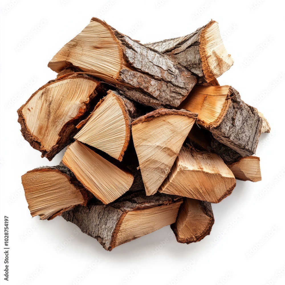 lump firewood on white background lump firewood on white background