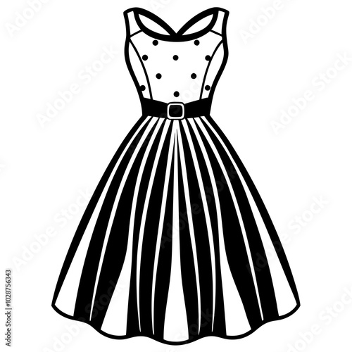 illustration of a dress on white