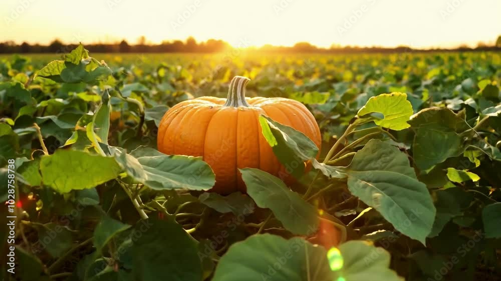 Pumpkin plant field, Generative AI Pumpkin plant field, Generative AI