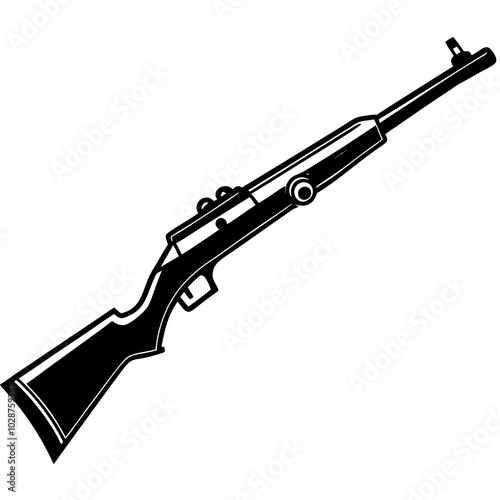 hand drawn vector illustration of a karabiner 98k