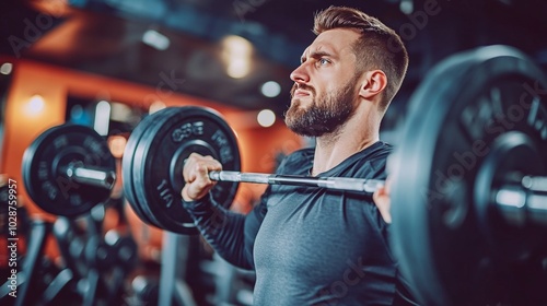 Man Lifting Weights.