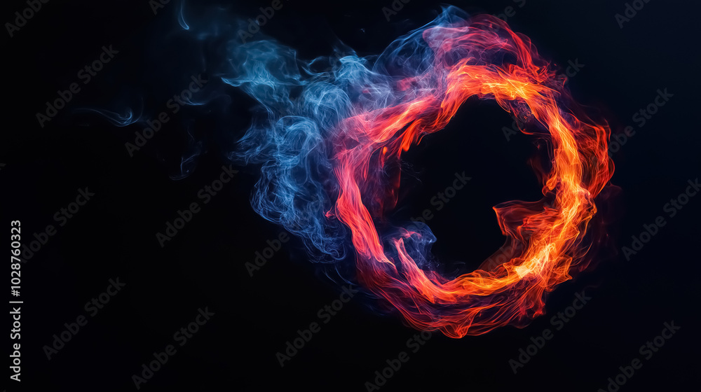 Fototapeta premium A glowing ring of fire