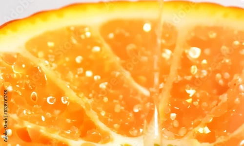 Close-up of a Juicy Orange Slice photo