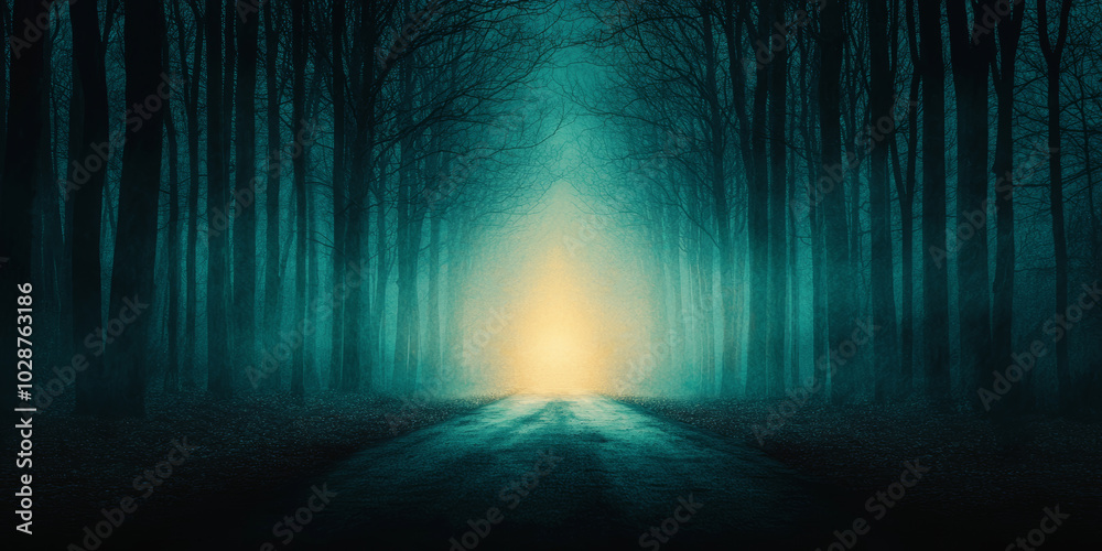 Eerie Lighting and Dark Forest A Gripping Mystery Novel Cover Eerie Lighting and Dark Forest A Gripping Mystery Novel Cover