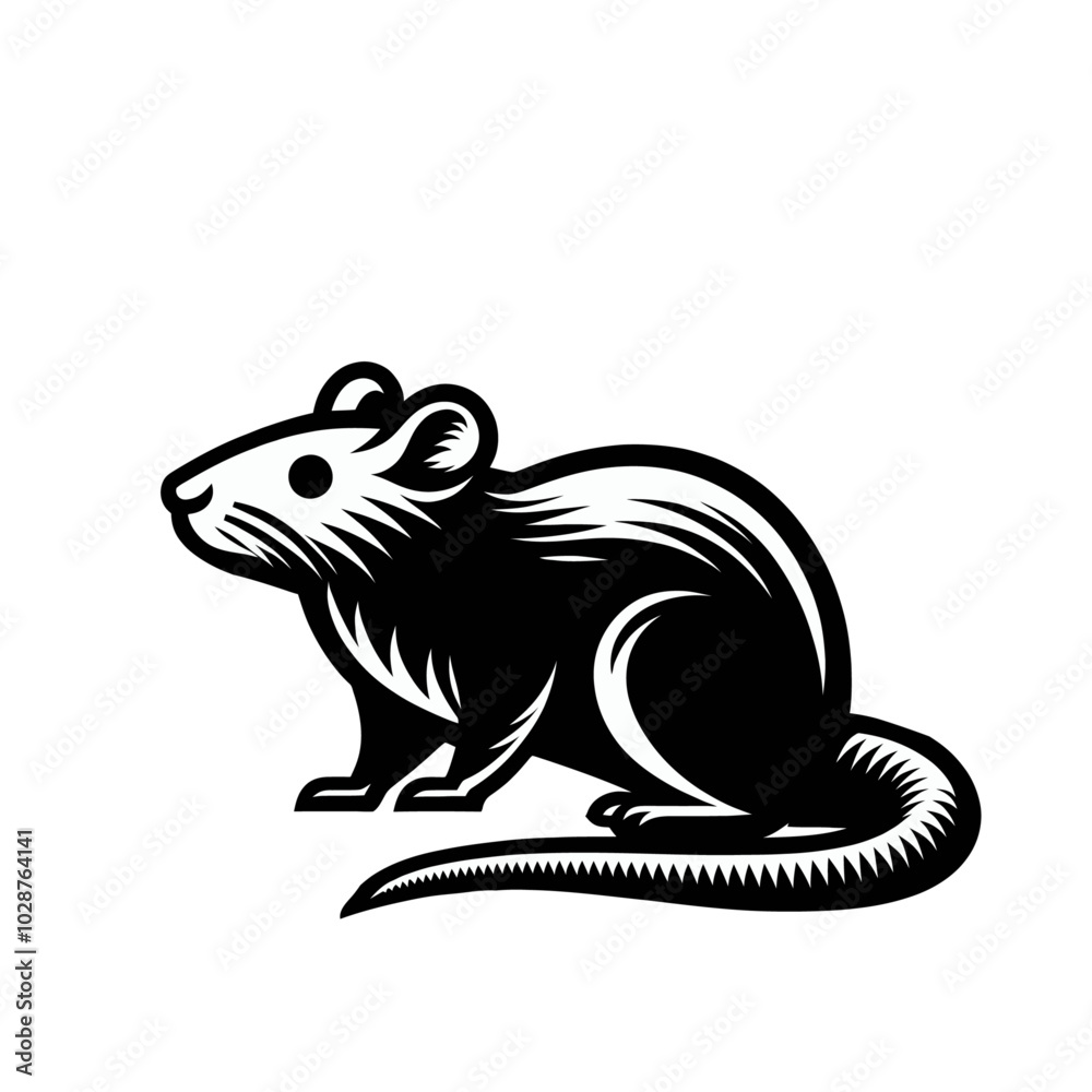 Rat isolated vector illustration