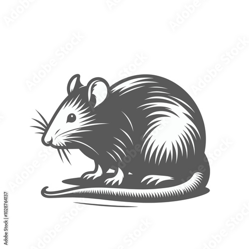 Rat isolated vector illustration