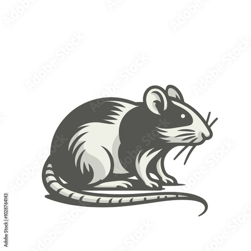 Rat isolated vector illustration