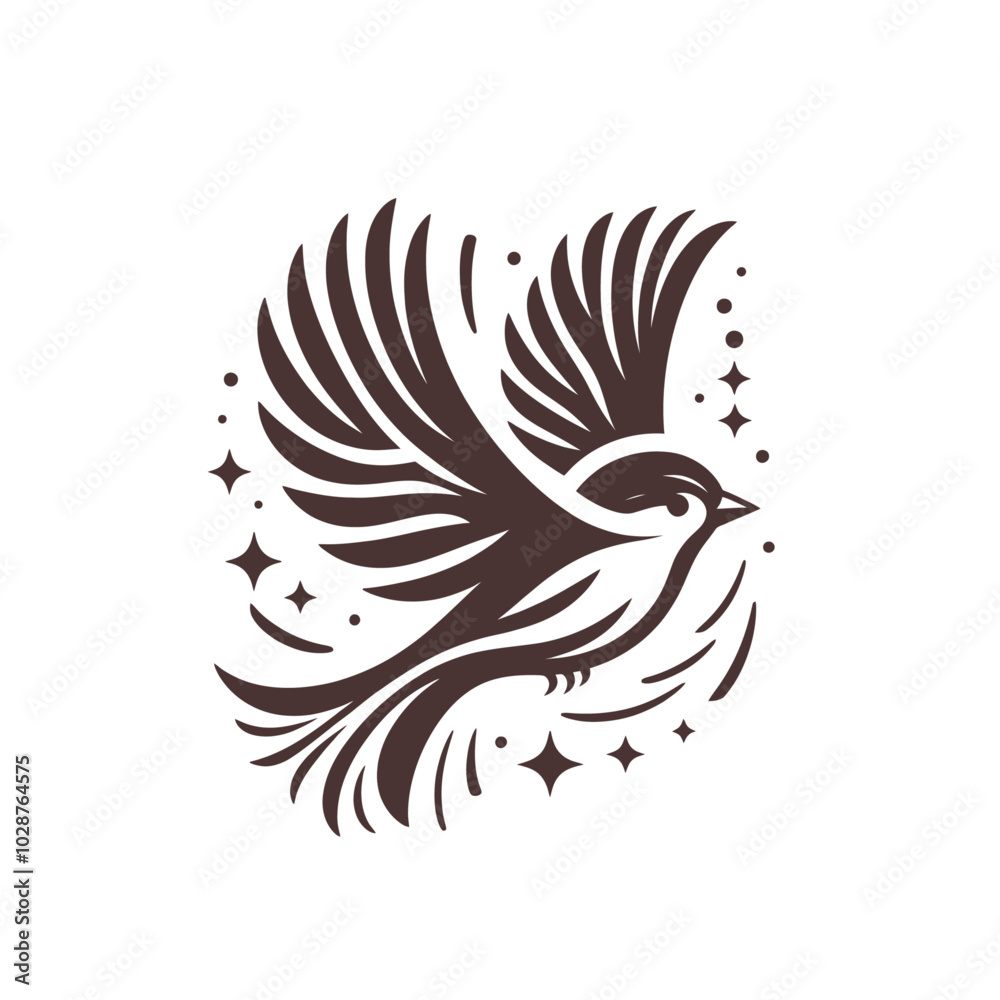 Obraz premium sparrow isolated vector illustration