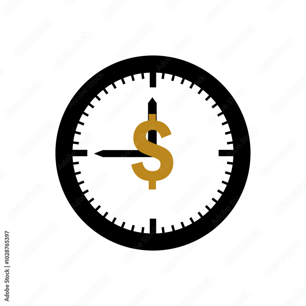 Time is Money vector art image. Time is Money vector art image.