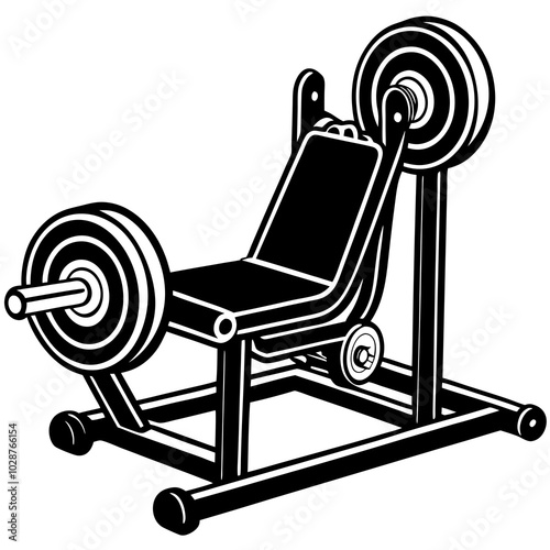 illustration of a leg curl machine