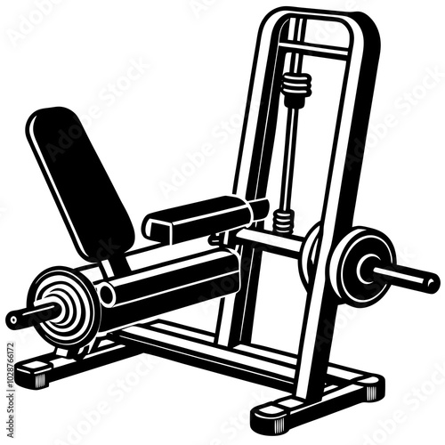 illustration of a leg extension machine
