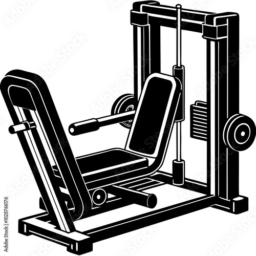 illustration of a leg extension machine