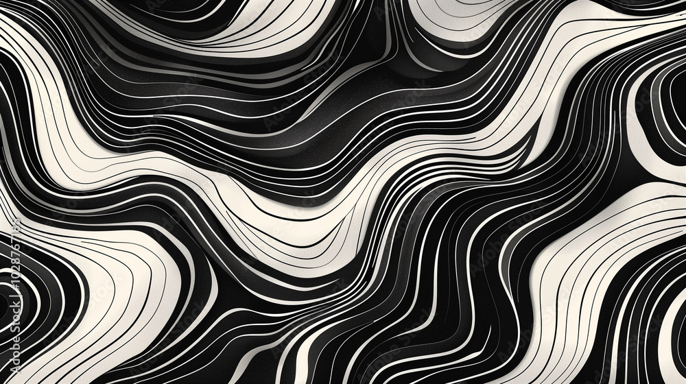 Abstract black and white line art wallpaper featuring flowing, curved lines creating intricate patterns, perfect for a minimalist yet bold modern aesthetic. Abstract black and white line art wallpaper featuring flowing, curved lines creating intricate patterns, perfect for a minimalist yet bold modern aesthetic.