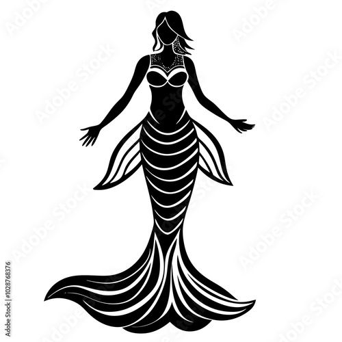 ermaid maxi dress on white