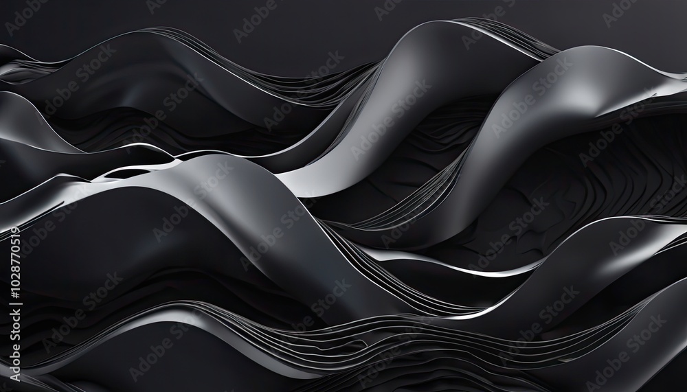 Abstract Elegance: A Study in Silver and Shadow